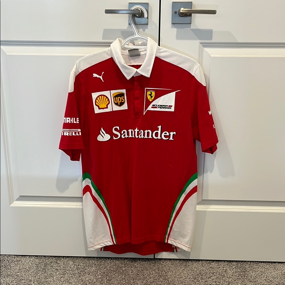 Puma Red and White Polo Shirt